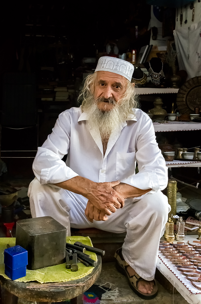 Selling copperware in the bazaar