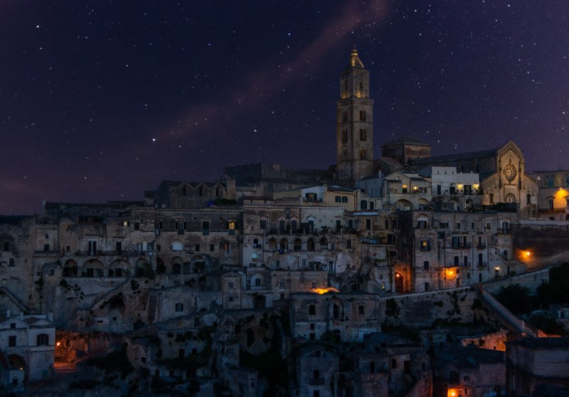 Matera. Vista dei Sassi di notte