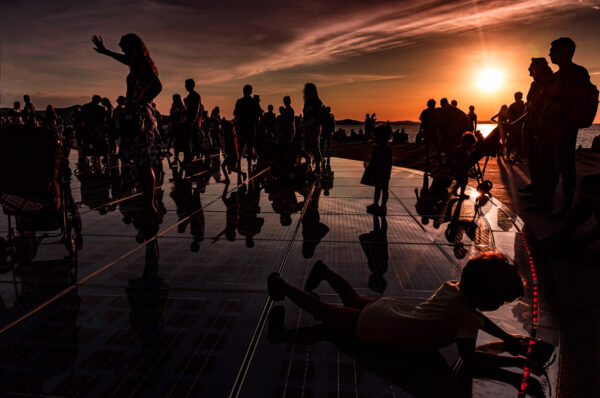 Lo spettacolo del tramonto a Zara
Saluto al sole