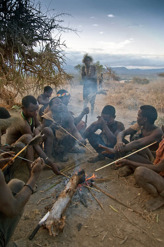 Hadzabe, the last hunters-gatherers . Morning gathering