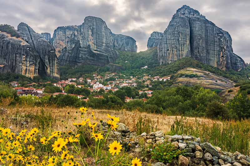 Kastraki village and Meteora Valley